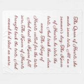 ハート王妃 フリースブランケット (正面(横))