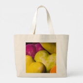 ハート甘いハート... ラージトートバッグ (裏面)