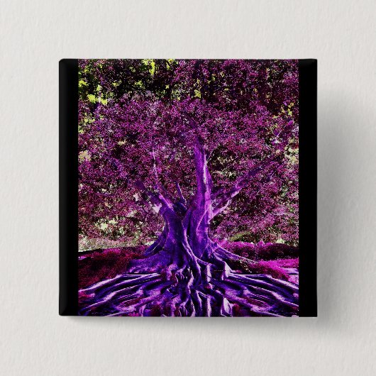 ハート生命の樹 缶バッジ (正面)