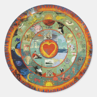 ハート画像フリーダ ラウンドシール