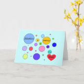 ハート界の養子縁組 カード (黄色い花)