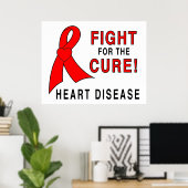 ハート病が治癒のために闘う ポスター (ホームオフィス)