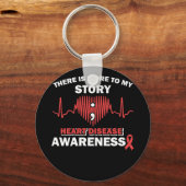 ハート病の認識度私の話にはもっと多くがある キーホルダー (正面)