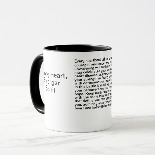 ハート病メ感動的ッセージ マグカップ (正面左)