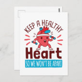 ハート病保認識度・健康ハート ポストカード (正面/裏面)
