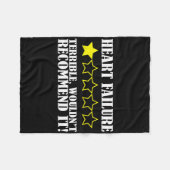 ハート病生存者の待ち受けを勧めない フリースブランケット (正面(横))