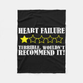ハート病生存者の待ち受けを勧めない フリースブランケット (正面)