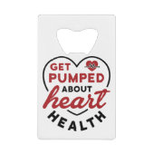 ハート病認識度がハートの健康に関して クレジットカード栓抜き (正面)