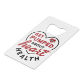 ハート病認識度がハートの健康に関して クレジットカード栓抜き (正面アングル)