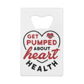 ハート病認識度がハートの健康に関して クレジットカード栓抜き (裏面)