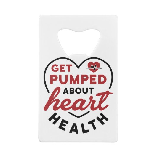 ハート病認識度がハートの健康に関して クレジットカード栓抜き (裏面)