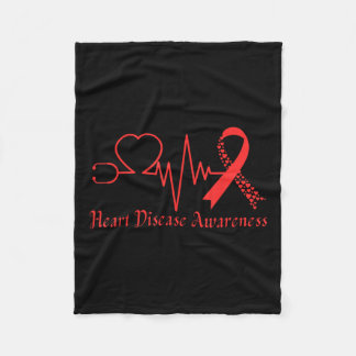 ハート病認識度が2月の健康で赤くなる フリースブランケット