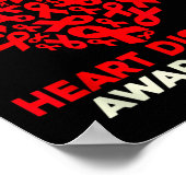 ハート病認識度が2月の健康で赤くなる ポスター (角)