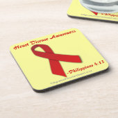 ハート病認識度フィル4:13 コースター (左側)