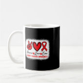 ハート病認識度平和ラブキュアゴーレッドヘア コーヒーマグカップ (左)