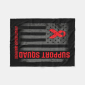 ハート病認識度月オープンハート病 フリースブランケット (正面(横))