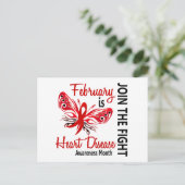 ハート病認識度月バタフライ3.1 ポストカード (スタンド正面)