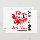 ハート病認識度月バタフライ3.1 ポストカード (正面/裏面)