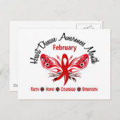 ハート病認識度月バタフライ3.2 ポストカード (正面/裏面)