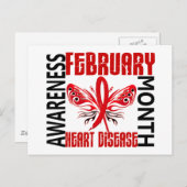 ハート病認識度月バタフライ3.4 ポストカード (正面/裏面)