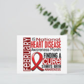 ハート病認識度月リボンI2.5 ポストカード (スタンド正面)