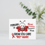 ハート病認識度月1.1番ビー ポストカード (スタンド正面)