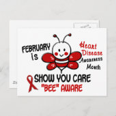 ハート病認識度月1.1番ビー ポストカード (正面/裏面)