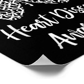 ハート病認識度蝶ギフト2月We ポスター (角)