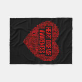 ハート病認識度赤いハートギフト2月We フリースブランケット (正面(横))