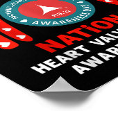 ハート病認識度-ハート弁疾患戦争 ポスター (角)