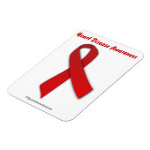 ハート病赤リボン マグネット (左側)