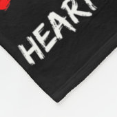 ハート病I衣服赤 フリースブランケット (角)