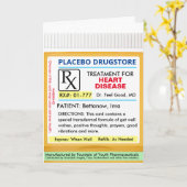 ハート病RXの健康のための処方箋が良くなる カード (黄色い花)