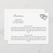 ハート白結婚色の方向札 エンクロージャーカード (正面/裏面)