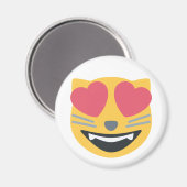 ハート目絵文字キティ猫 マグネット (正面/裏面)