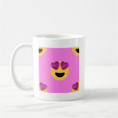 ハート目絵文字 コーヒーマグカップ (左)