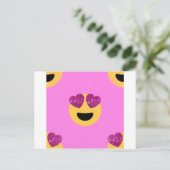 ハート目絵文字 ポストカード (スタンド正面)