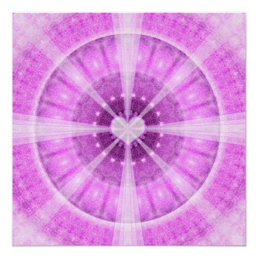 ハート瞑想曼荼羅 ポスター (正面)