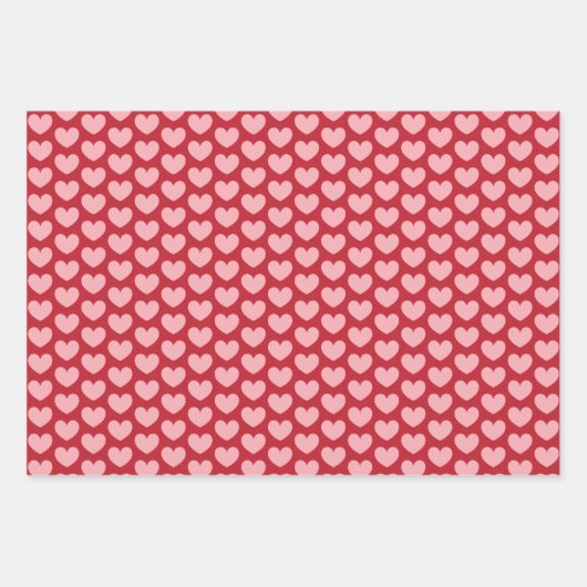 ハート矢印イニシャルバレンタパーソナライズされたイン ラッピングペーパーシート (正面3)