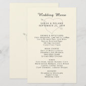 ハート矢印カスタムベージュ色シンプルのメ結婚ニュー (正面/裏面)