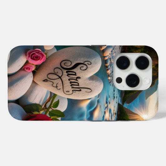 ハート石 Case-Mate iPhoneケース (裏面 (横))