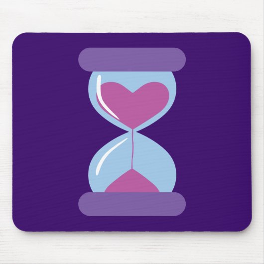 ハート砂時計 マウスパッド (正面)