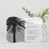 ハート砂熱帯ビーチ結婚式招待状 招待状 (スタンド正面)