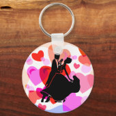 ハート社交ダンス踊り キーホルダー (正面)