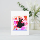 ハート社交ダンス踊り ポストカード (スタンド正面)