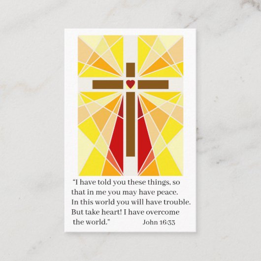 ハート祈りの言葉カード 名刺 (正面)