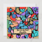 ハート神経画像デジタル水彩画 カード (正面)