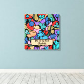 ハート神経画像デジタル水彩画 キャンバスプリント (インサイチュ (ウッドフロア))