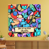 ハート神経画像デジタル水彩画 キャンバスプリント (インサイチュ (リビング))