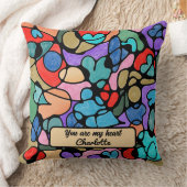 ハート神経画像デジタル水彩画 クッション (ブランケット)